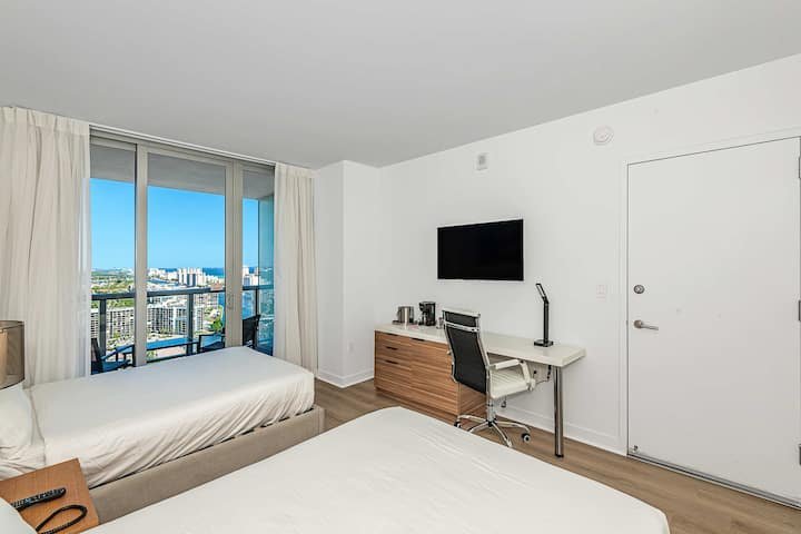 Estúdio encantador com vistas incríveis