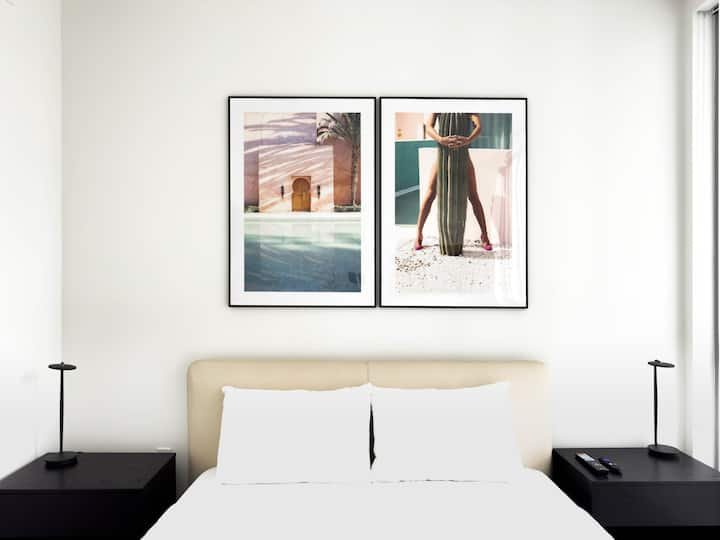 Condomínio de luxo de 1 quarto com vista para o mar e para a cidade