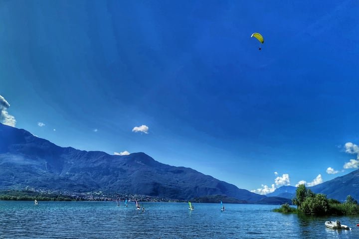 Terraço incrível no Lago de Como