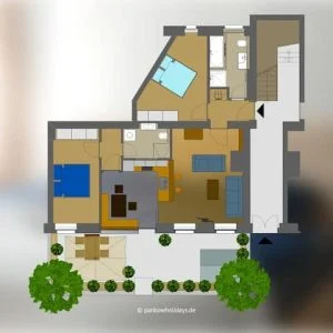 Apartamento grande com terraço próprio no norte de Berlim