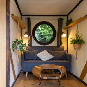 Microcasa Premium, na beira do lago com sauna